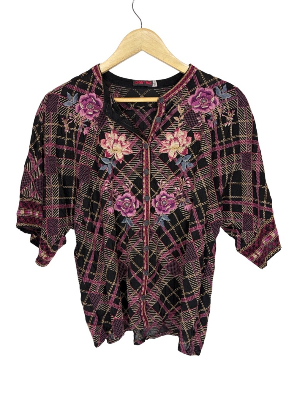 Johnny Was Roylane embroidered floral Blouse small